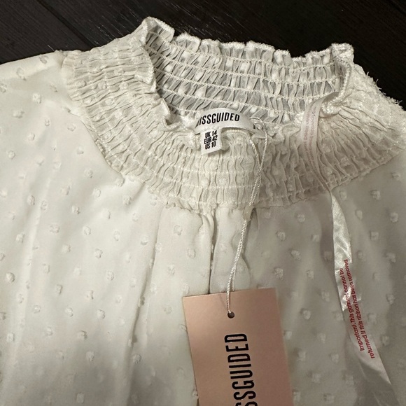 MISGUIDED // White Long Sleeve Dress - Picture 4 of 5